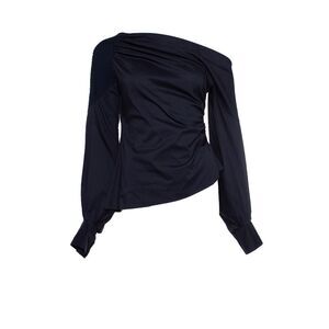 Peter Pilotto dark blue assymetric off shoulder top